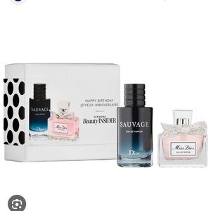 Sephora Dior Fragrance Mini Birthday Gift Set Miss Dior 5ml & Sauvage 10ml